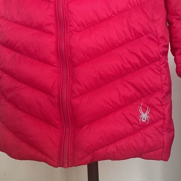 Spyder sz girls L, 14/16 or womens XS long quilted insulated winter jacket - Picture 2 of 10